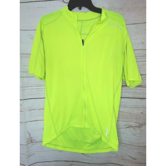 Bell Wether Cadence Full Zip Polyester Lime Green Full Zip Shirt With Pockets - Picture 2 of 8